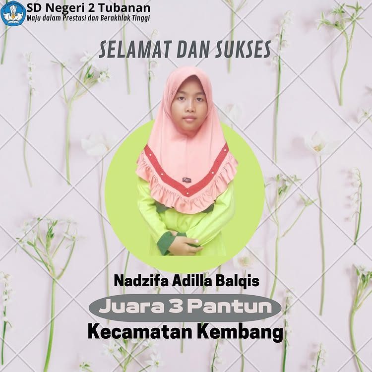 Juara 3 Lomba Pantun Festival Literasi SD 2022